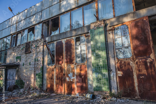 Jupiter factory in Pripyat ghost city in Chernobyl Exclusion Zone in Ukraine