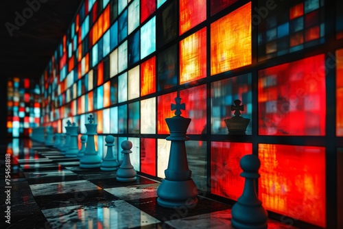Abstract Chessboard photo