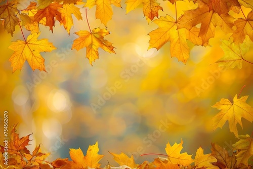 Vibrant autumn leaves Colorful fall season backdrop Natural beauty