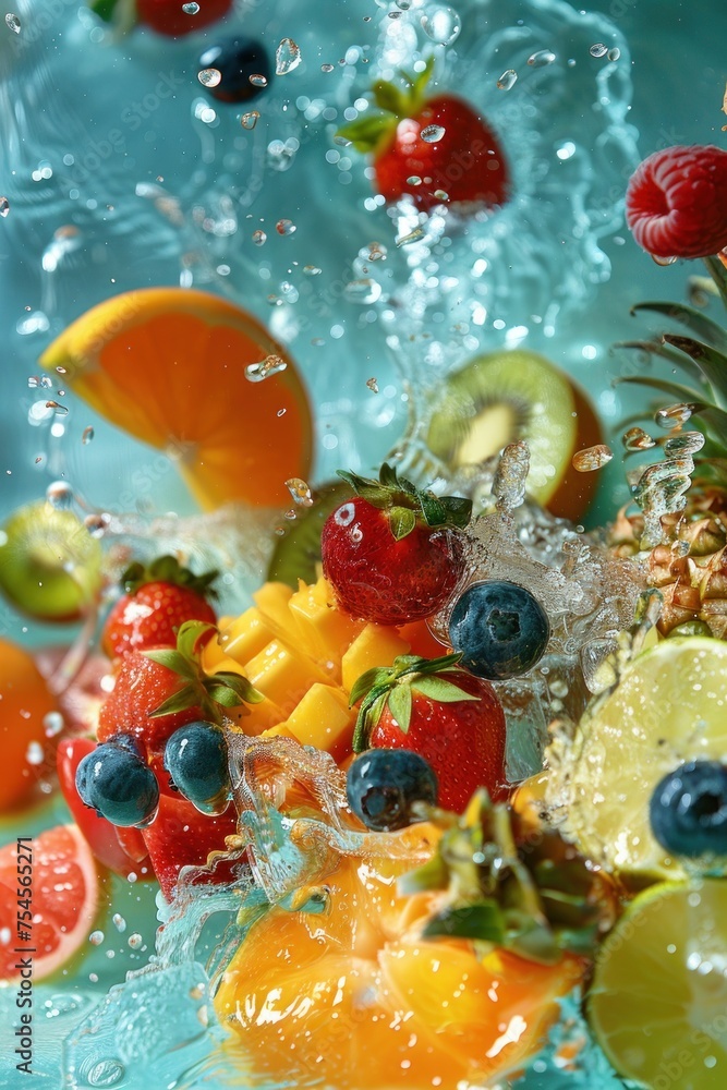 Explosion of fresh juice colors Explosion of fresh juice colors