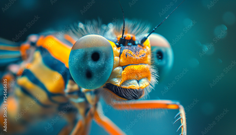 Macro photo of small insects. Insects and details of each species. - obrazy, fototapety, plakaty 