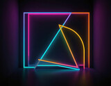 abstract background with neon lights and shapes