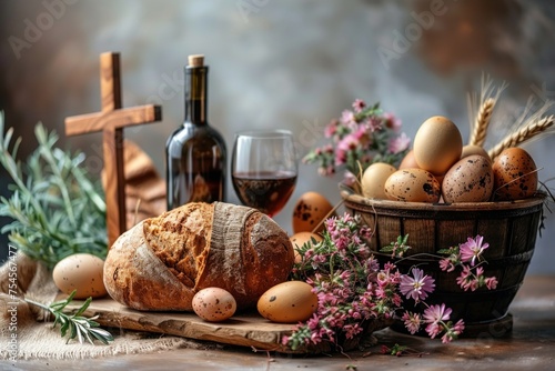 Easter Symbols: The Sacred Unity of the Cross, Bread, Eggs and Wine in the Temple of Light and Love