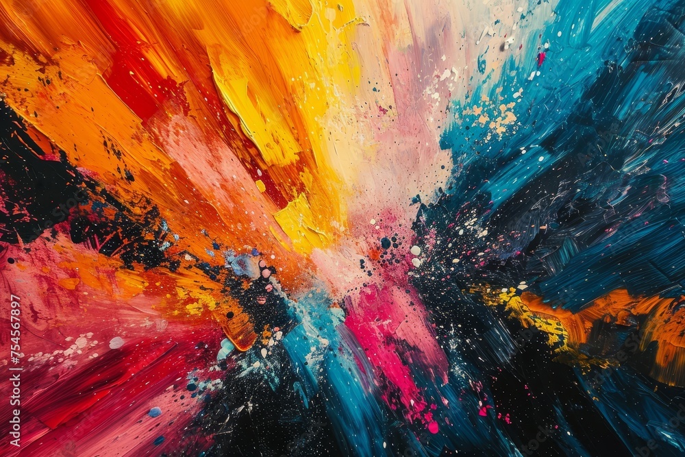 Explosion of Color: Abstract Burst