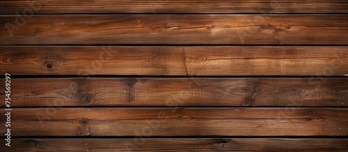 A wooden plank wall is prominently displayed against a brown background. The texture of the wood is visible, providing a rustic and natural aesthetic.