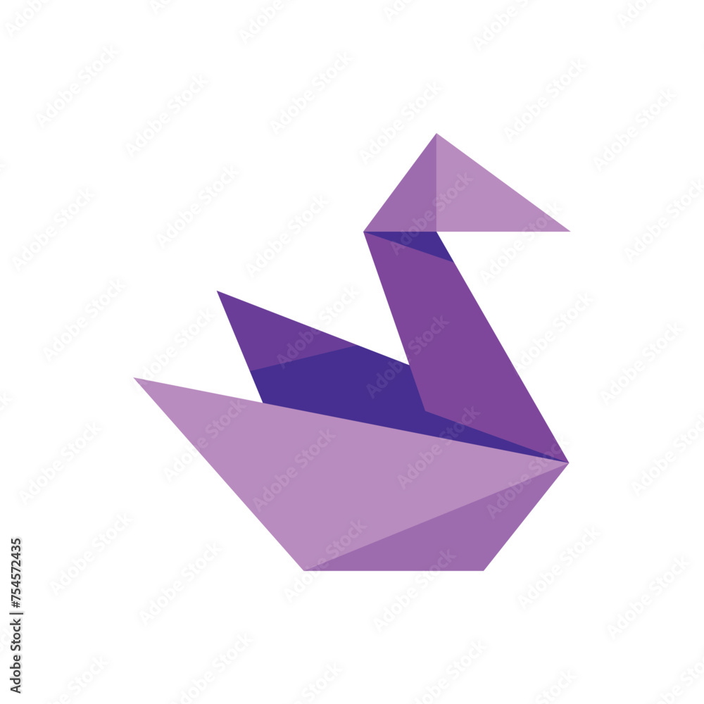 Naklejka premium Origami Swan Paper Craft icon