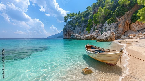 beautiful mediterranean tropical beach background 