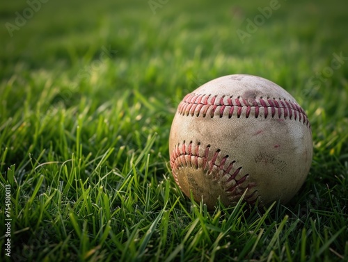 Baseball ball: the quintessential sphere of America's pastime, embodying the excitement, competition, and timeless joy of the game, from pitches and hits to catches and home runs on the diamond