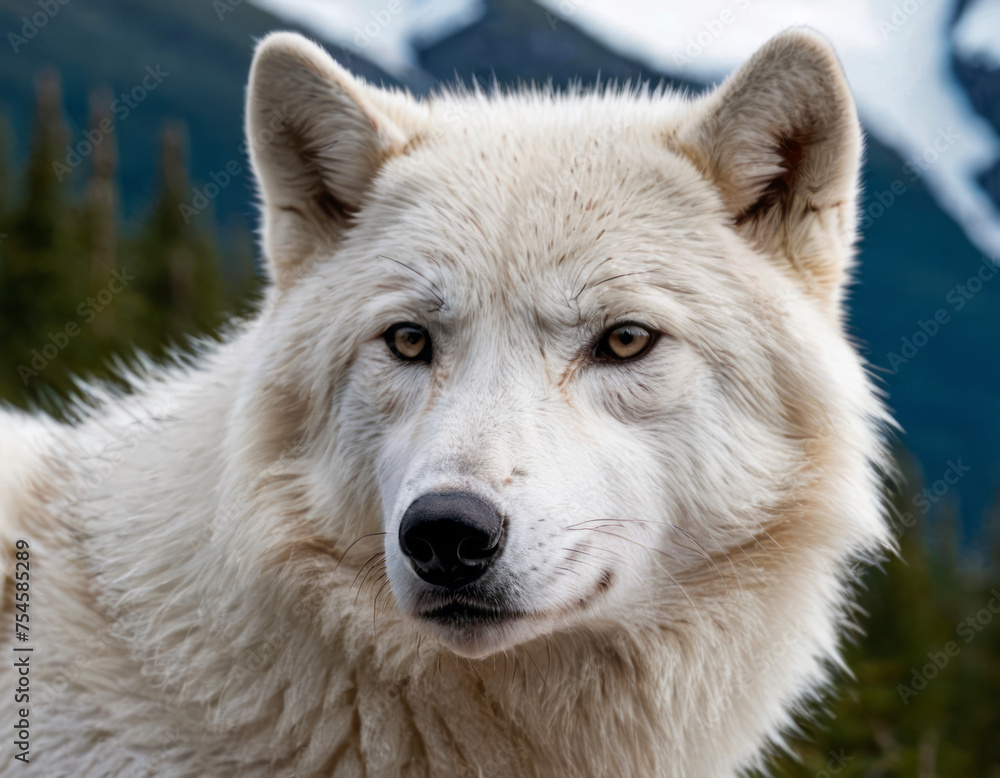 The Arctic wolf (Canis lupus arctos) is a subspecies of gray wolf adapted to the Arctic environment. They have thick white fur that helps them camouflage themselves in the snow and retain heat