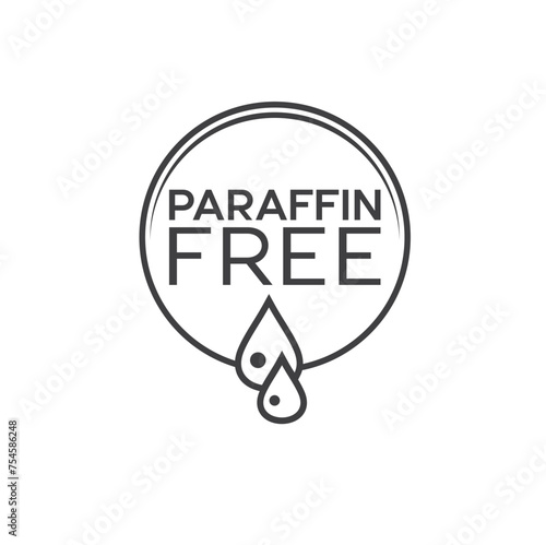 symbol of paraffin free, paraffin free icon, vector art.