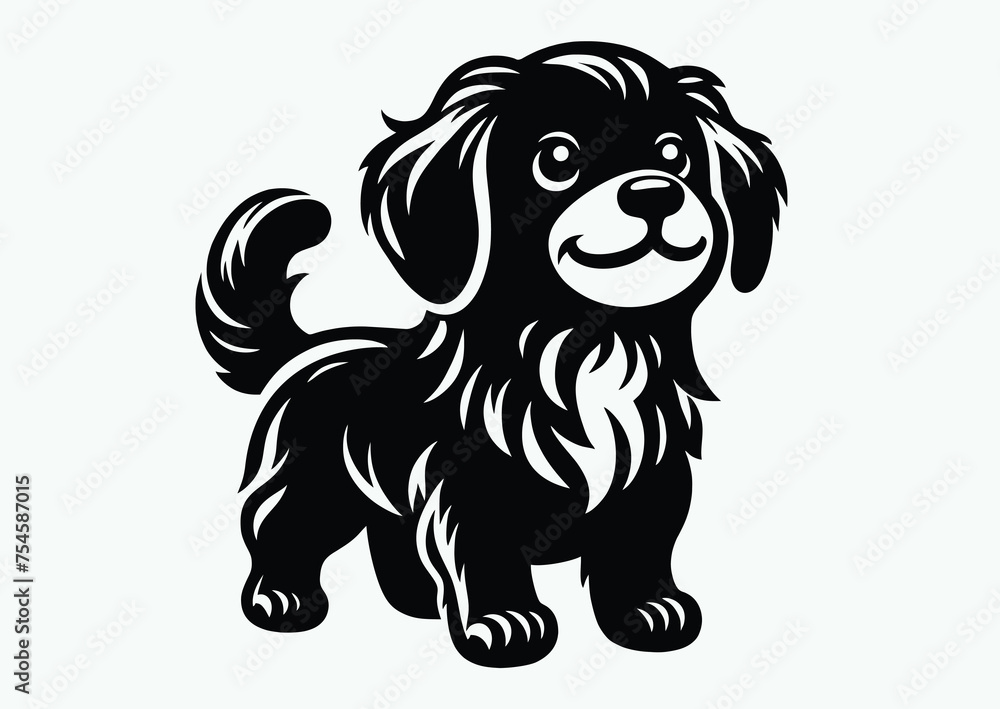 custom made wallpaper toronto digitalCartoon puppy. Flat vector illustration