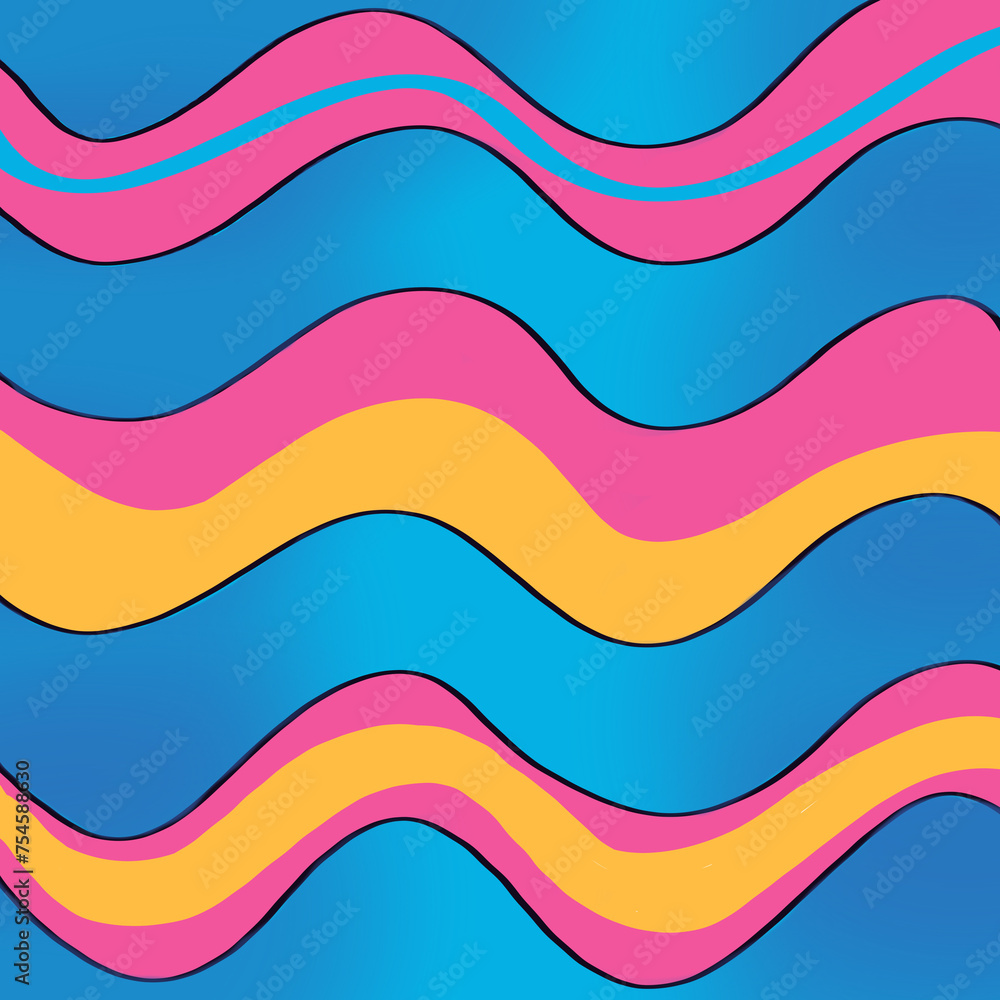 Colourful Groovy background Pattern,Vector Design Colourful Groovy background Pattern,Vector Design