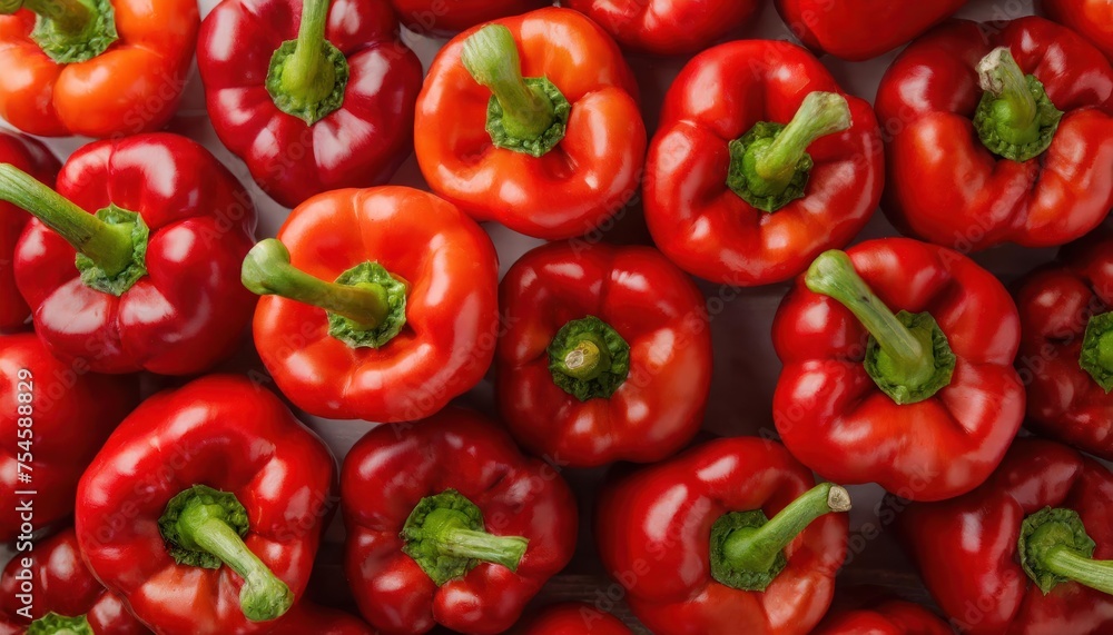 high quality photo . Full frame view from above abundance of vibrant shiny red bell peppers high quality photo . Full frame view from above abundance of vibrant shiny red bell peppers