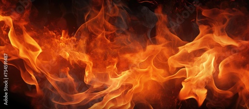 A close-up view of a bunch of fire flames blazing intensely. The flames show a fiery texture and abstract patterns, representing the concept of burning.