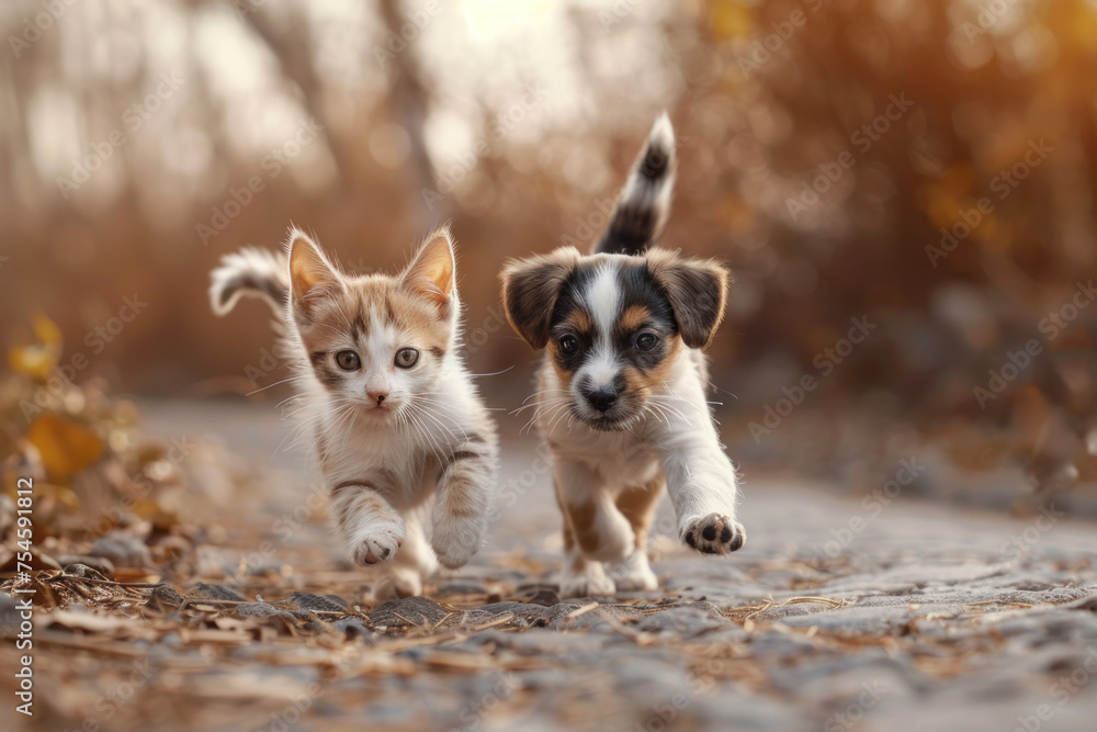 cute kittens running towards the camera cute kittens running towards the camera