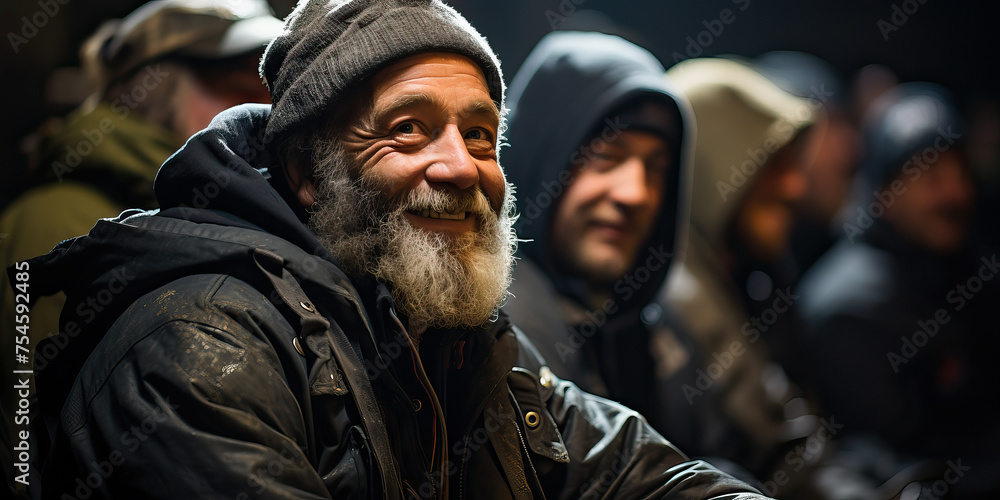 Elder man's warm smile radiates kindness and wisdom
