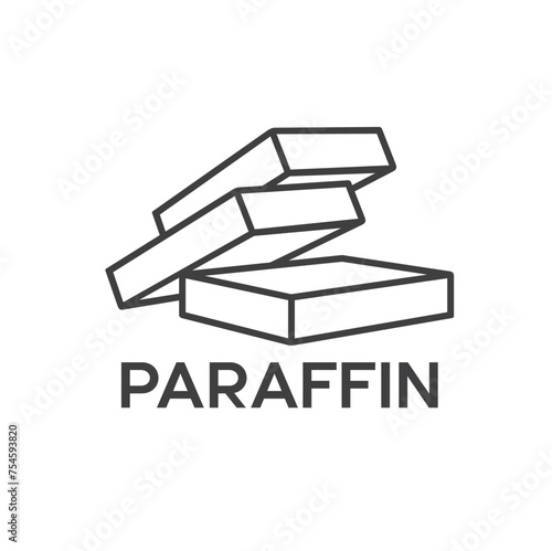 illustration of paraffin, paraffin wax, vector art.