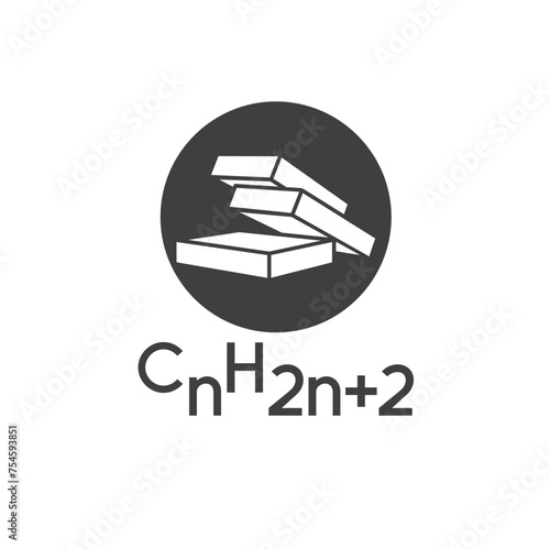 illustration of paraffin, paraffin wax, vector art.