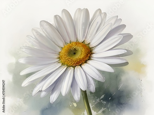 Daisy on a white background, Ai