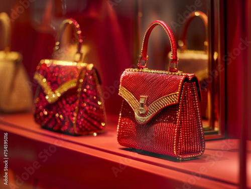A chic & vibrant handbag display, perfect for fashion campaigns, social media showcases, and elegant editorial spreads. Ideal for eye-catching product ads, social media promotions, fashion blogs