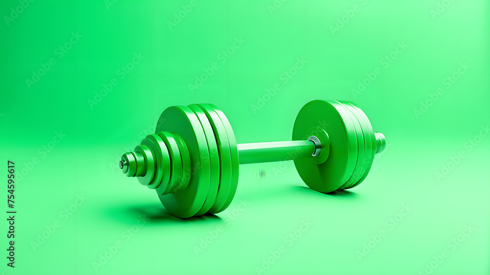 Impactful 3D Green Dumbbell Tools Clean Background for Strength Training Fitness and Exercise Programs Impactful 3D Green Dumbbell Tools Clean Background for Strength Training Fitness and Exercise Programs