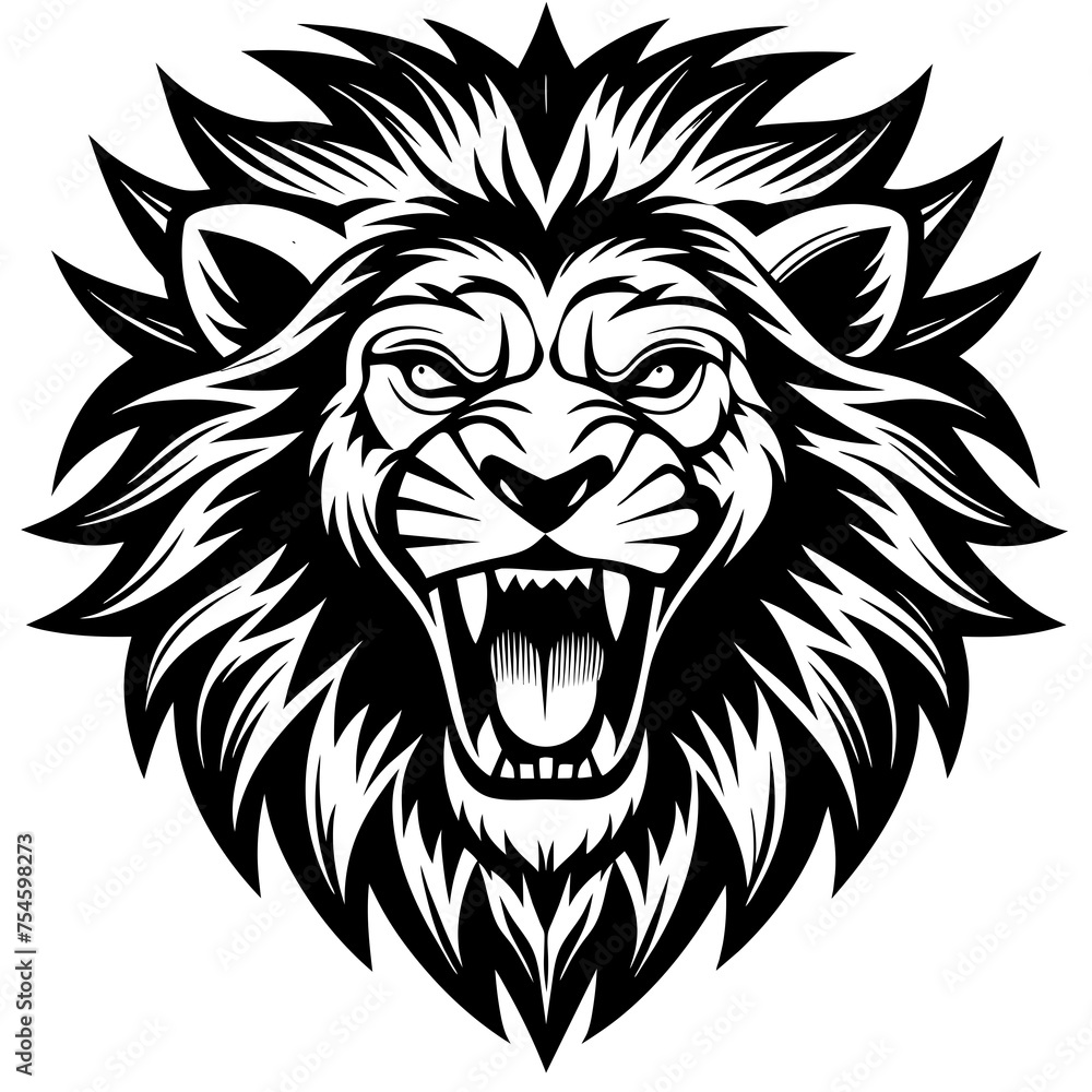  craze-lion-face--logo-vector-illustration 
