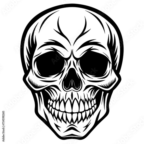 Fototapeta Naklejka Na Ścianę i Meble -  simple-skull--vector-illustration