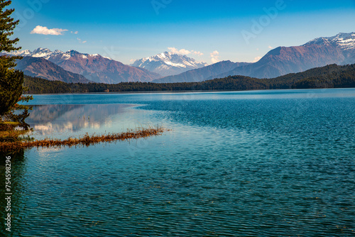 Crystal Waters of Rara Lake with Himalayan Vista  Mugu  Nepal