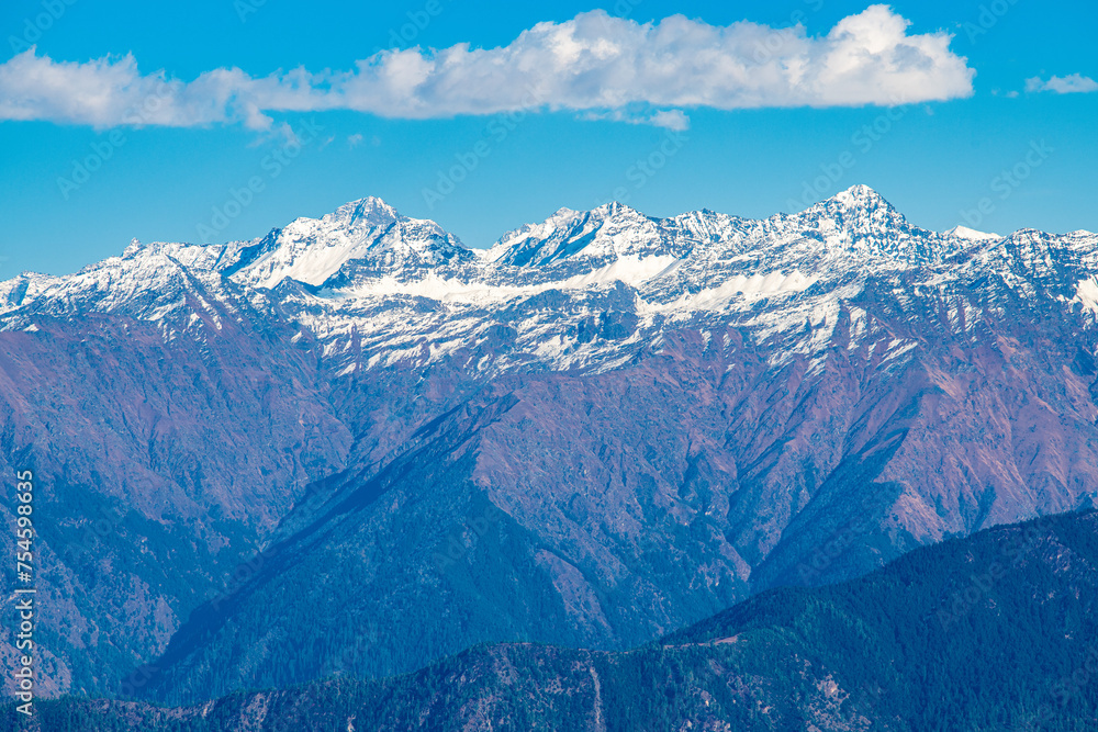 Crisp Himalayan Peaks Viewed from Murma Top, Nepal