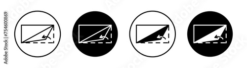 Peel off flat line icon set. Peel off Thin line illustration vector