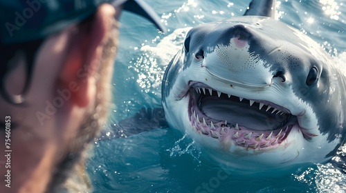 selfie of Shark and the Smiling Man © Lin_Studio