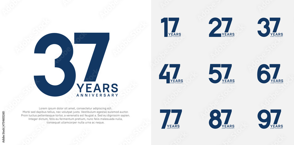 anniversary logo style vector design with dark blue color can be use for celebration day anniversary logo style vector design with dark blue color can be use for celebration day
