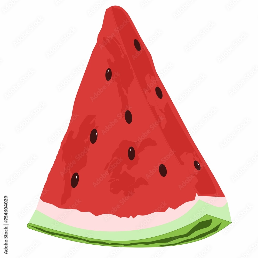 Watermelon on slice. fruits vector Watermelon on slice. fruits vector