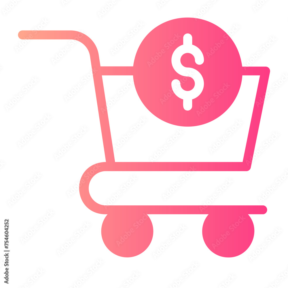 shopping cart gradient icon shopping cart gradient icon