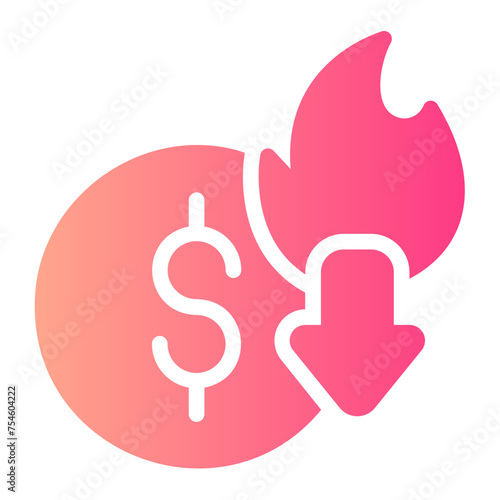deflation gradient icon