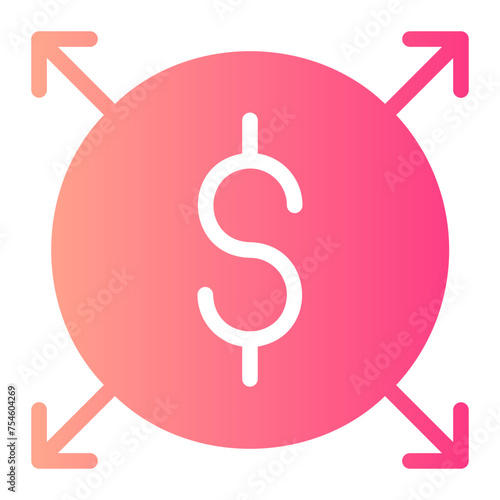 decentralization gradient icon