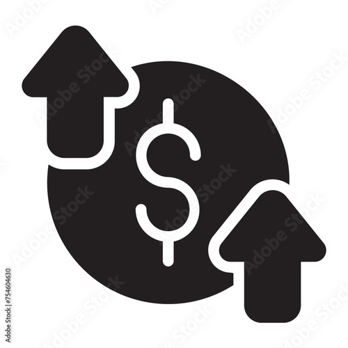 inflation glyph icon