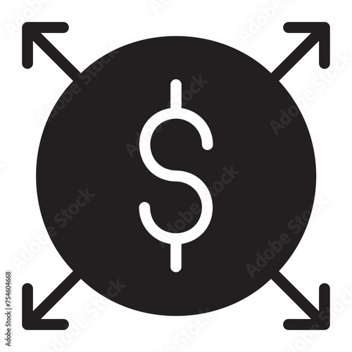 decentralization glyph icon