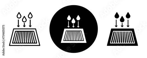 Sewer drain outline icon collection or set. Sewer drain Thin vector line art