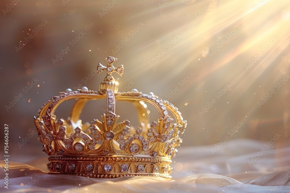 Beautiful queen or king crown, fantasy medieval period