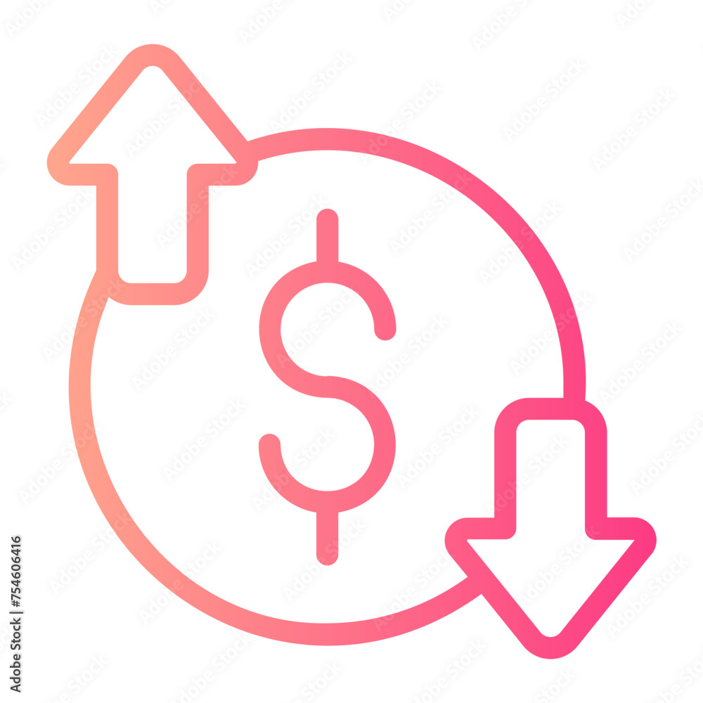 interest rate gradient icon interest rate gradient icon