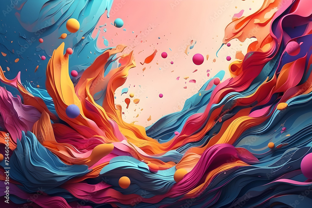 Fototapeta premium Abstract colorful background, ai generated.