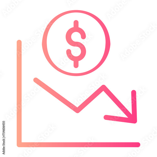 deficit gradient icon