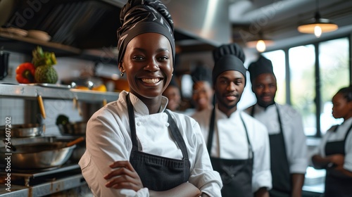 Portrait of a chef in a hotel kitchen