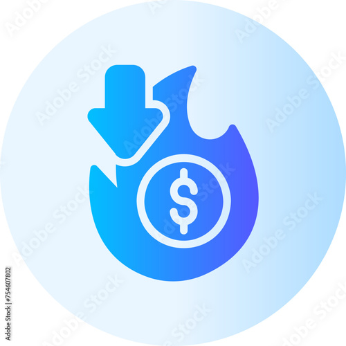 deflation gradient icon