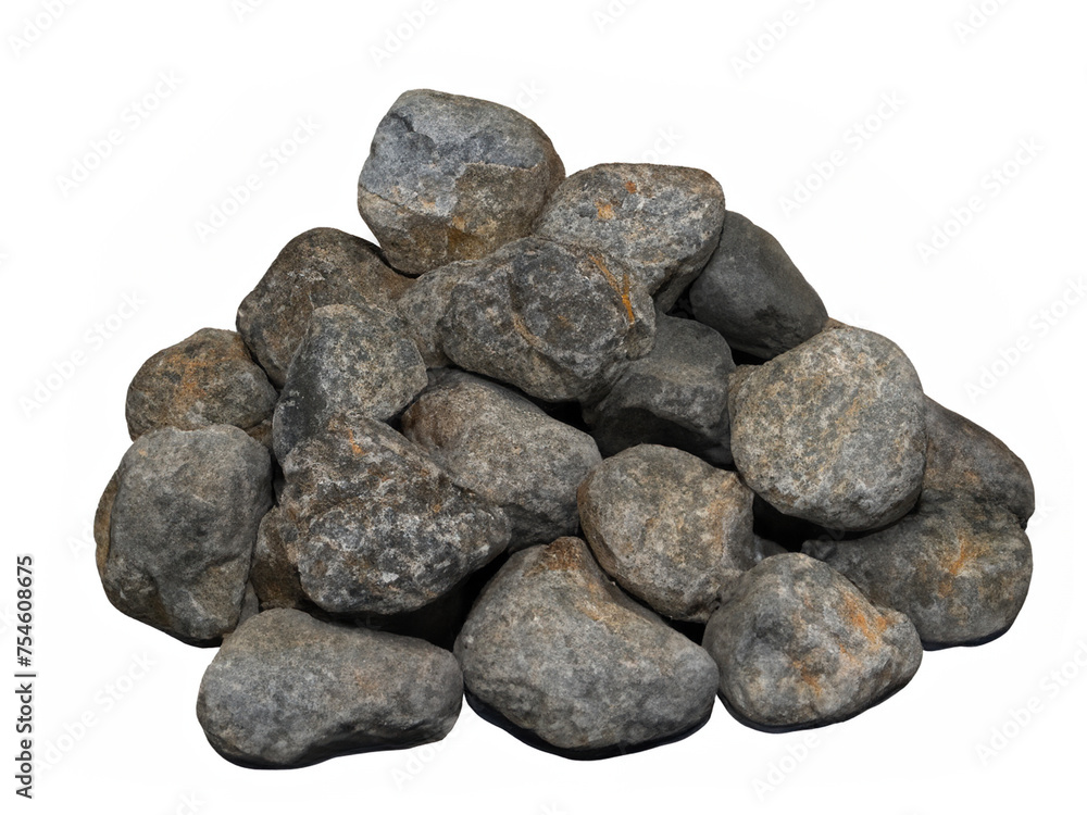 black rocks isolated on white background black rocks isolated on white background