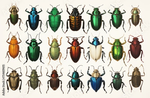 insects on white background © ART IMAGE DOWNLOADS