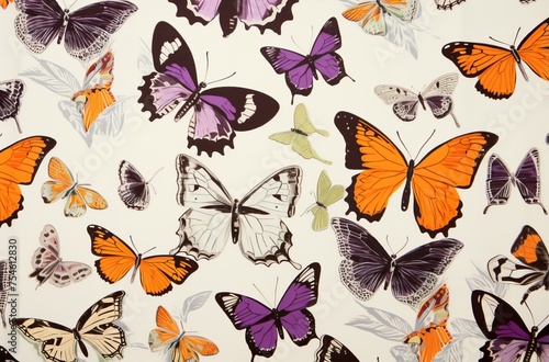 seamless background with butterflies