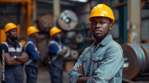 Portrait of an engineer in a factory 