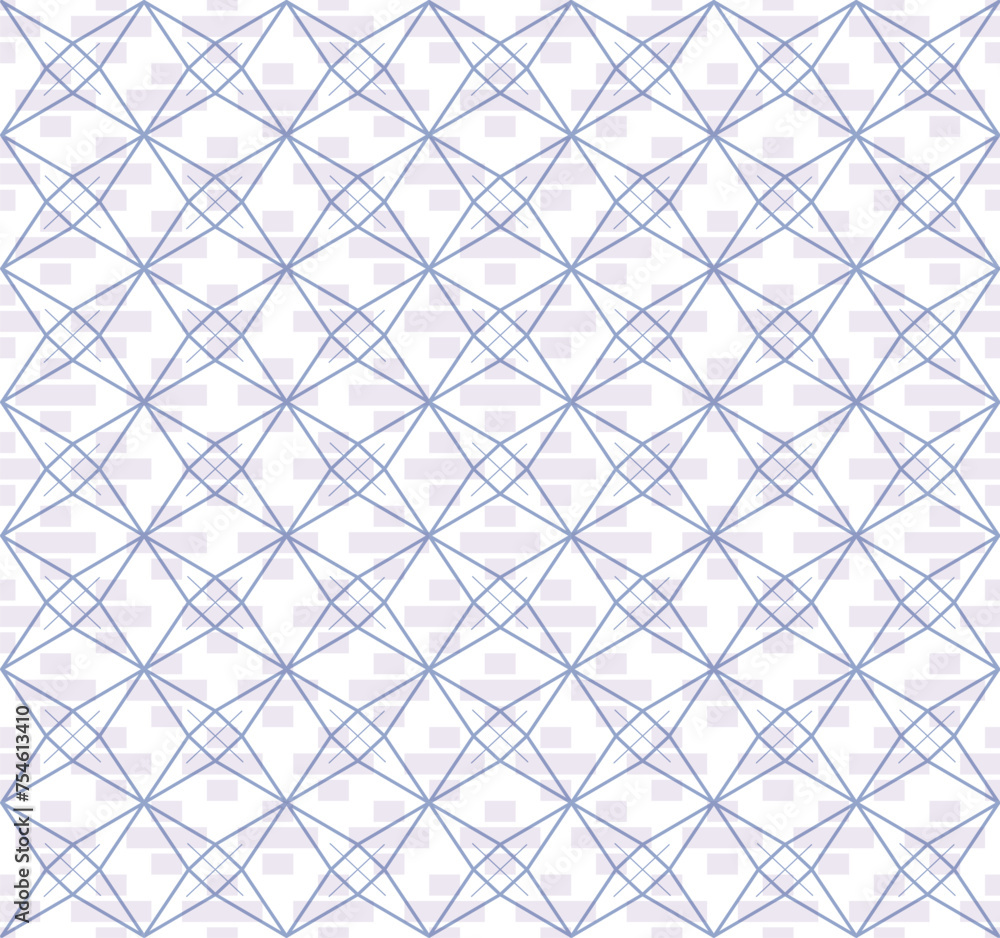 Fototapeta premium Japanese seamless pattern with geometric pattern vector. Asian background with oriental decoration in vintage style. 